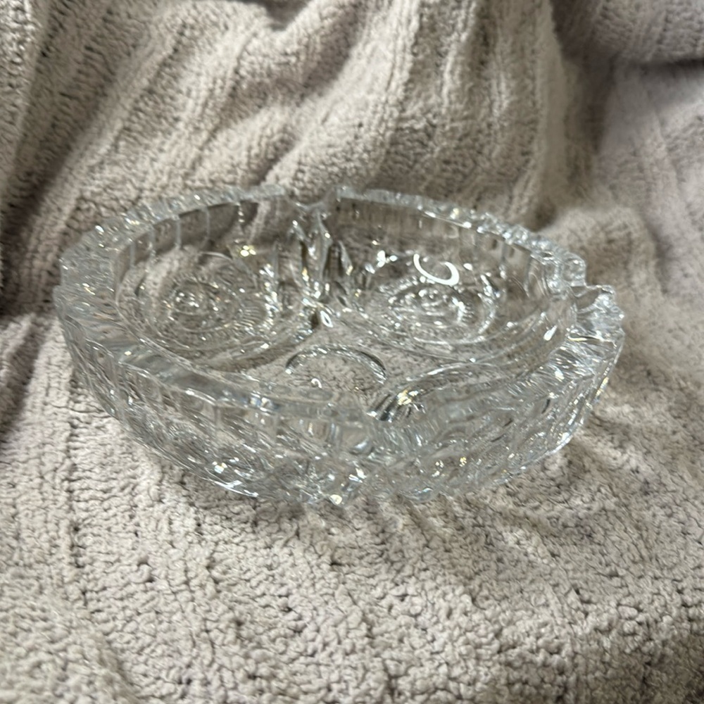 HEAVY - Fancy - Crystal Ashtray - you don’t find these anymore!